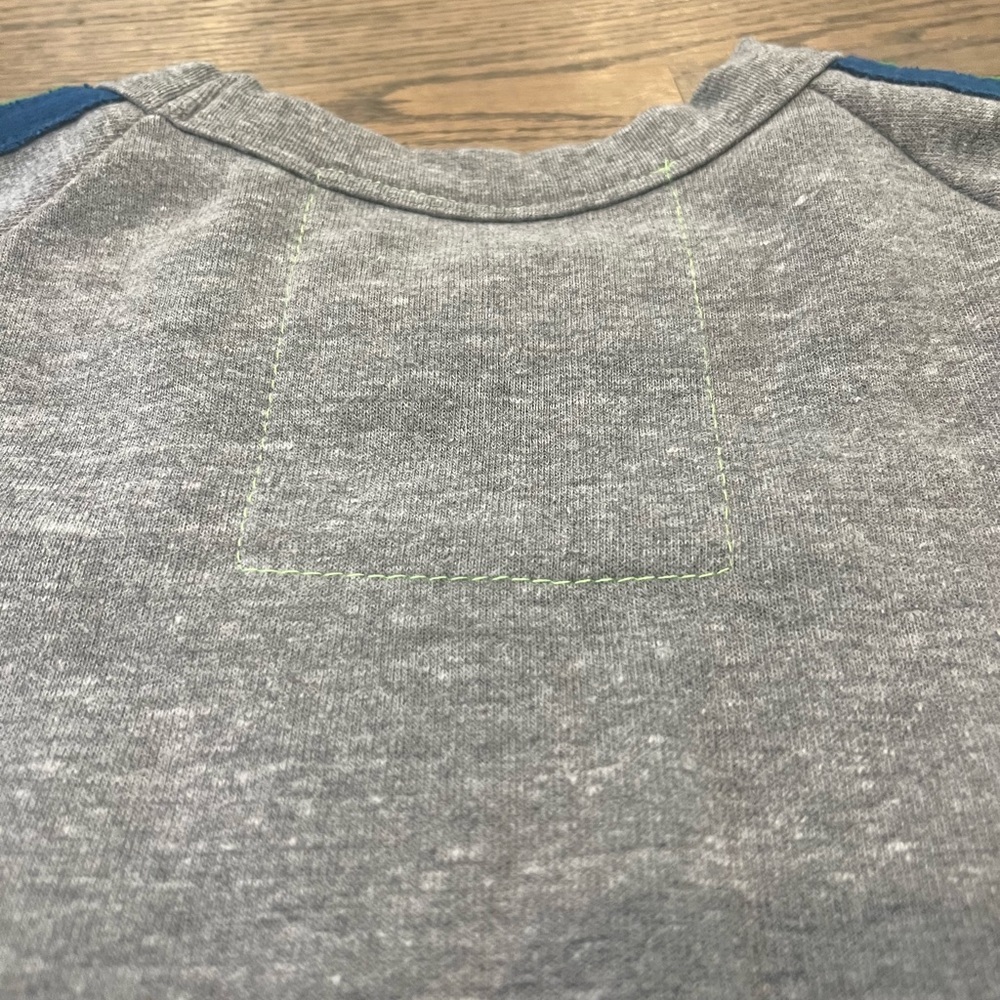 Aviator Nation Gray Sweatshirt with Rainbow Stripes - Picture 4 of 4